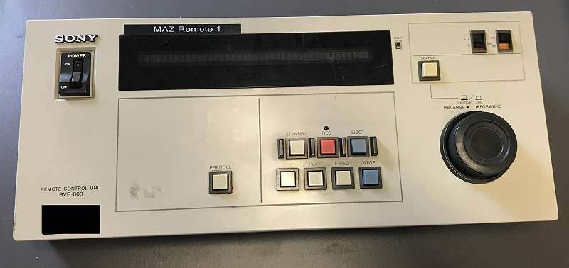 MAZ Remote SONY BVR-800 Remote Control Unit Profi MAZ Vernbedienung - 1