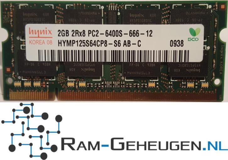 2GB Laptop geheugen DDR2 667 en 800Mhz