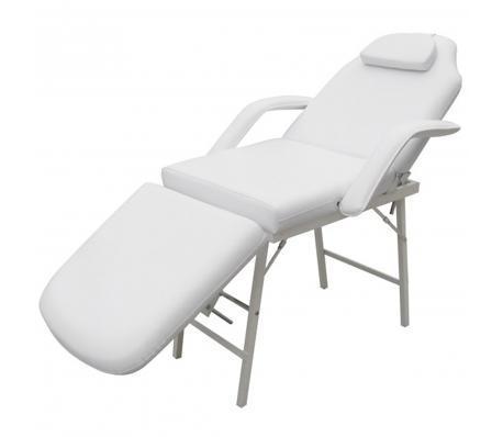NIEUW! Behandelstoel met verstelbaar rug-en voetendeel wit