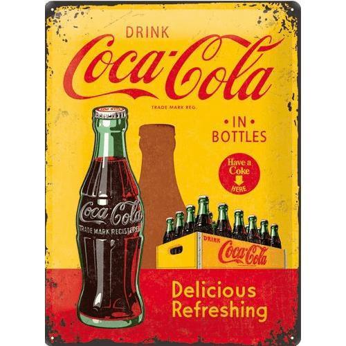 Coca cola reclameborden uit voorraad en scherp in prijs!
