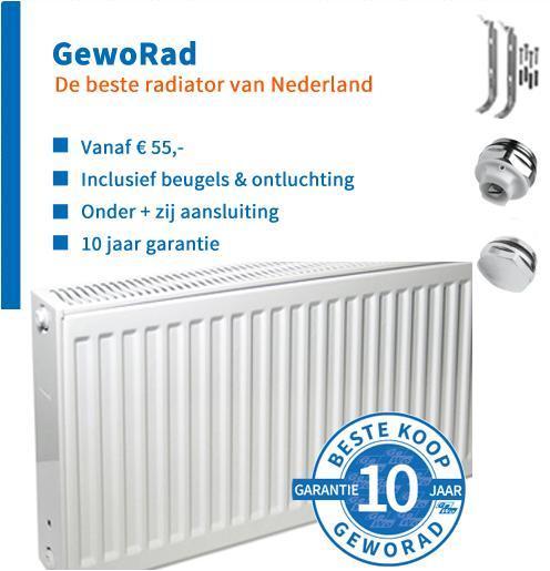 50% tot 70% korting op radiatoren! Goedkoopste GEWOSHOP.NL