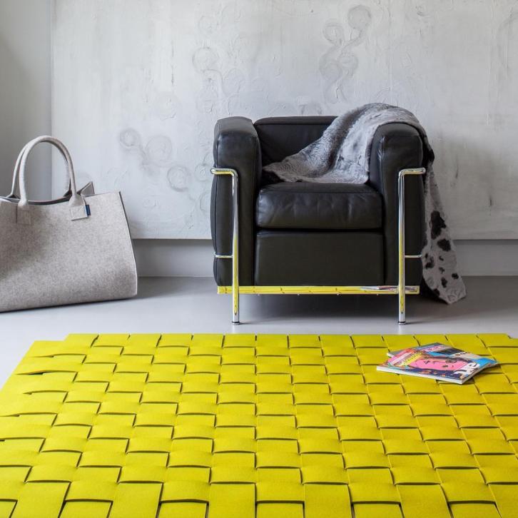 Design vloerkleed, tapijten van wol vilt in onze webshop