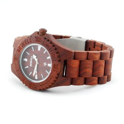Rood sandal houten horloge