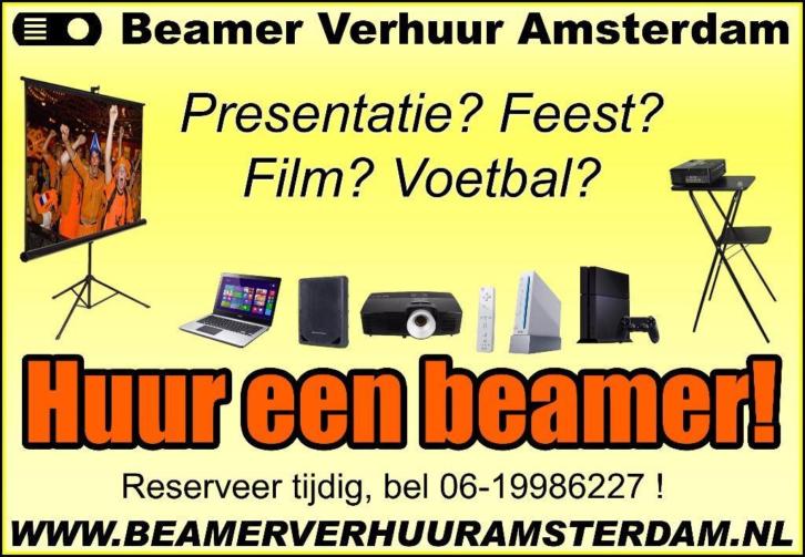 Beamer huren bij Beamer Verhuur Amsterdam = 25,- !