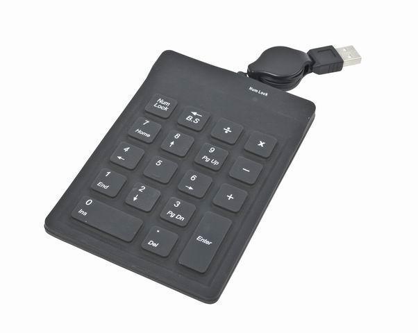 Siliconen USB-NumPad, zwart