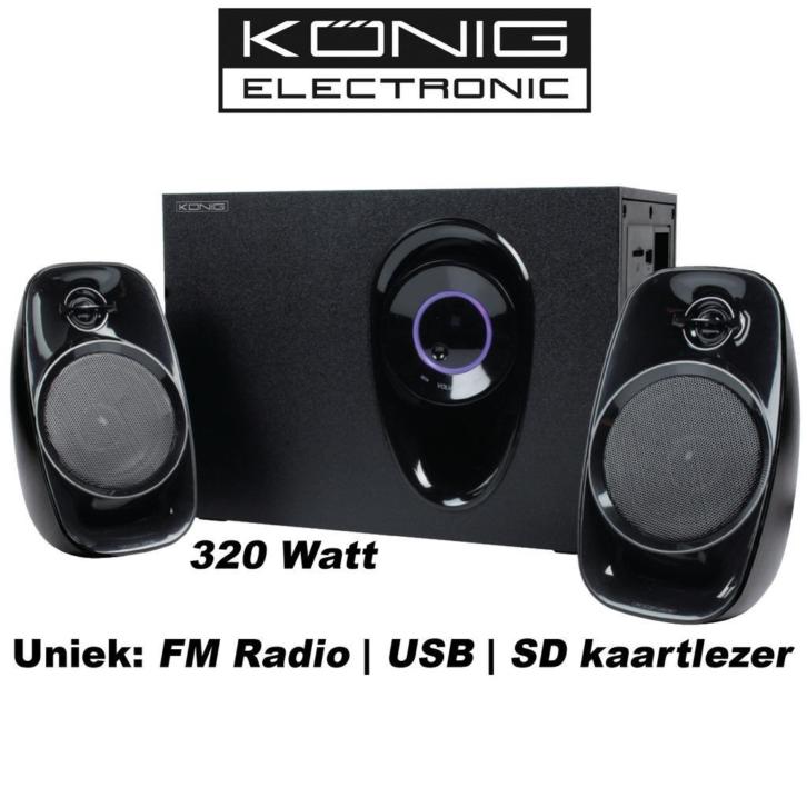Aktieve luidsprekers Uniek: met RADIO, MP3 USB SD 320Watt