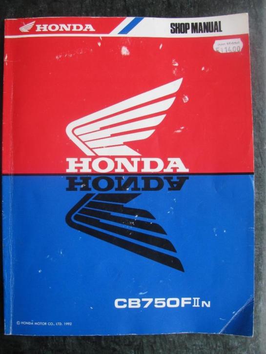Werkplaats handboek Honda CB750 F IIN