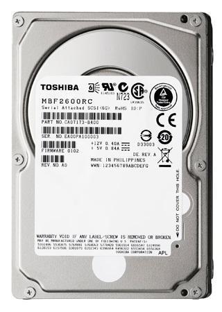 Toshiba 600GB 10K SAS 6G 2.5 MBF2600RC