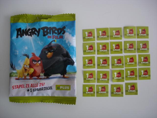 Angry birds poppetjes stickers zegels PLUS spaaractie Gratis