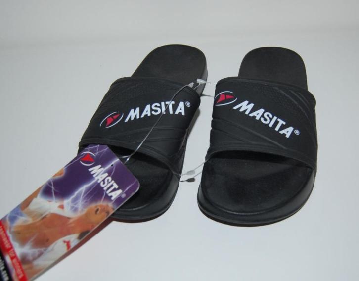 MASITA - mooie zwarte slippers - maat 40