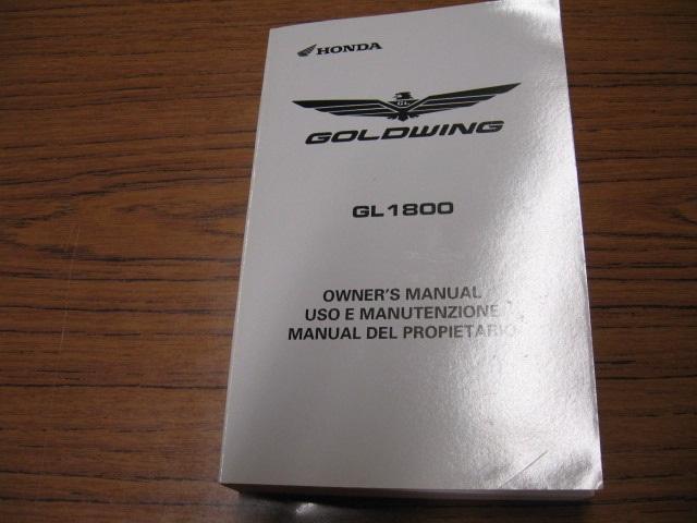 Honda Goldwing 1800 owner manual.