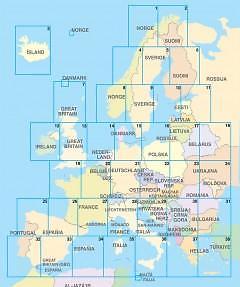 Wegenkaart Europa Routiq Tab map (Wegenkaarten, Kantoor)
