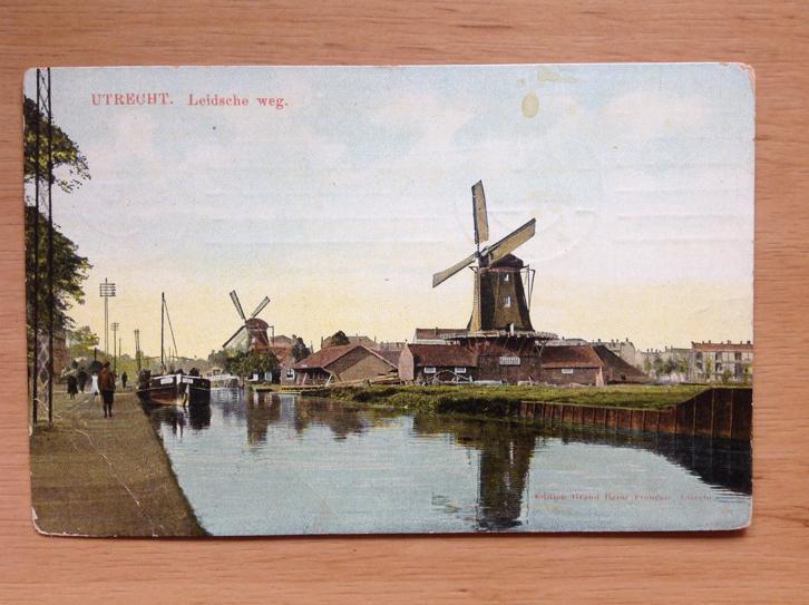 Utrecht Leidseweg / Leidscheweg met molens, 1911.