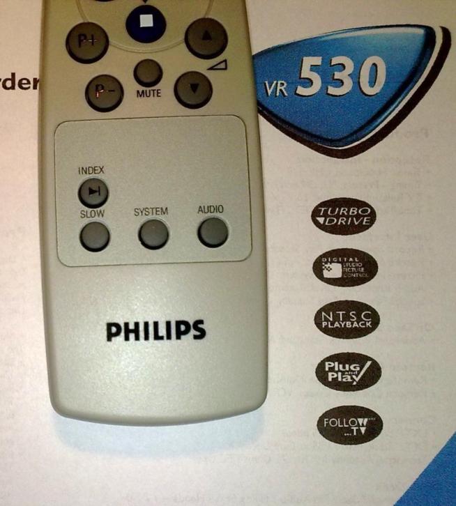 Philips VCR VHS VR530 VR330 VR630 VR730 VR732 Remote CRP662