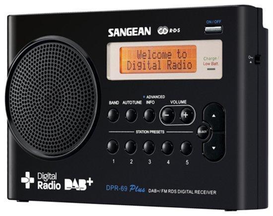 Sangean DPR-69+ - Draagbare radio met DAB+ - Zwart