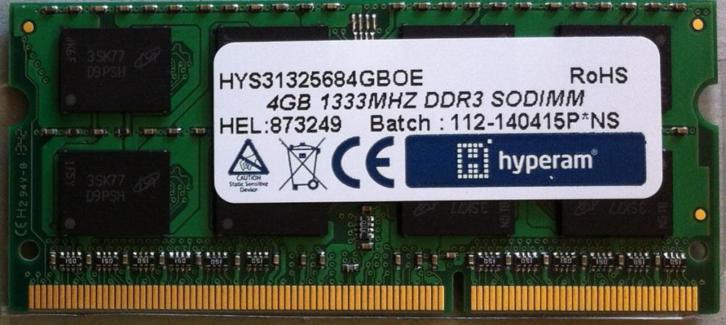 4GB PC3-10600S met 1 jaar garantie (meerdere modules)