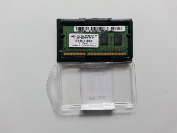 1GB DDR3 laptop geheugen *nieuw* #878