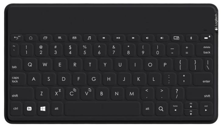 Logitech Keys-To-Go Wireless Keyboard Zwart toetsenbord
