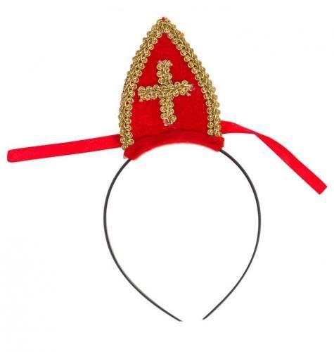 Sinterklaas diadeem met mijter - Sinterklaas accessoires