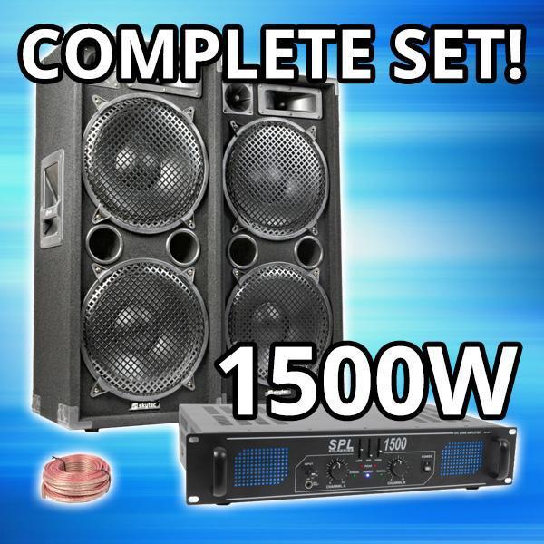 1500W Complete Speakerset met Speakerkabel *Gratis in huis!*