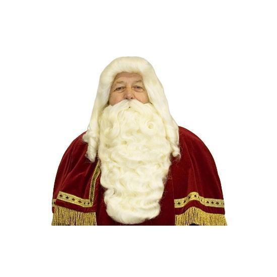 Luxe Sinterklaas pruik en baard - Sinterklaas accessoires