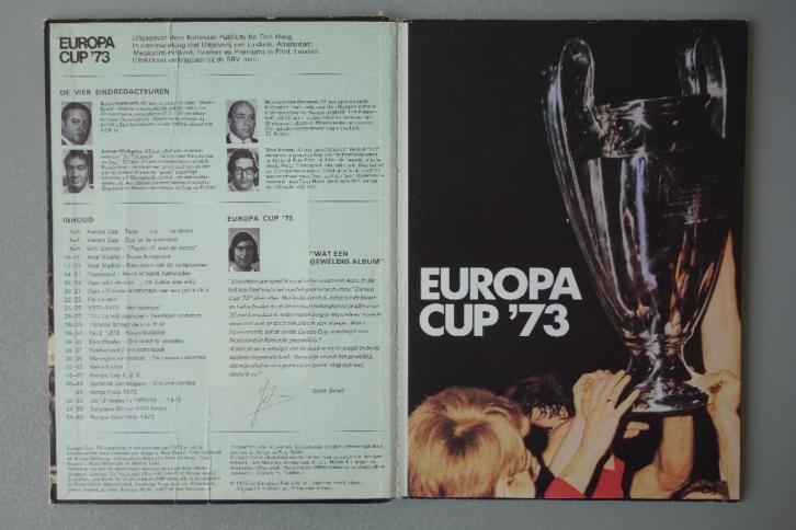Boek Johan Cruyff Europacup '73 Sjaak Swart Ajax
