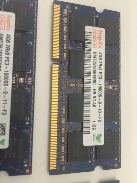 Geheugen 2 x 4GB DDR3