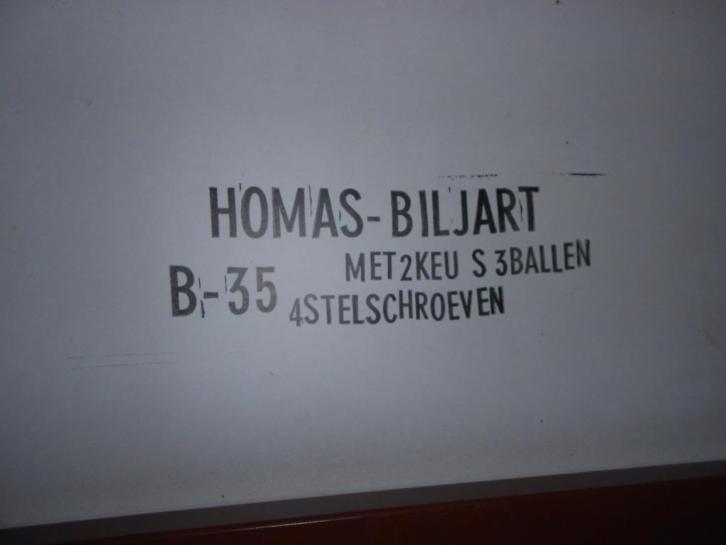 2834 HOMAS B-35 tafel-biljarttafel