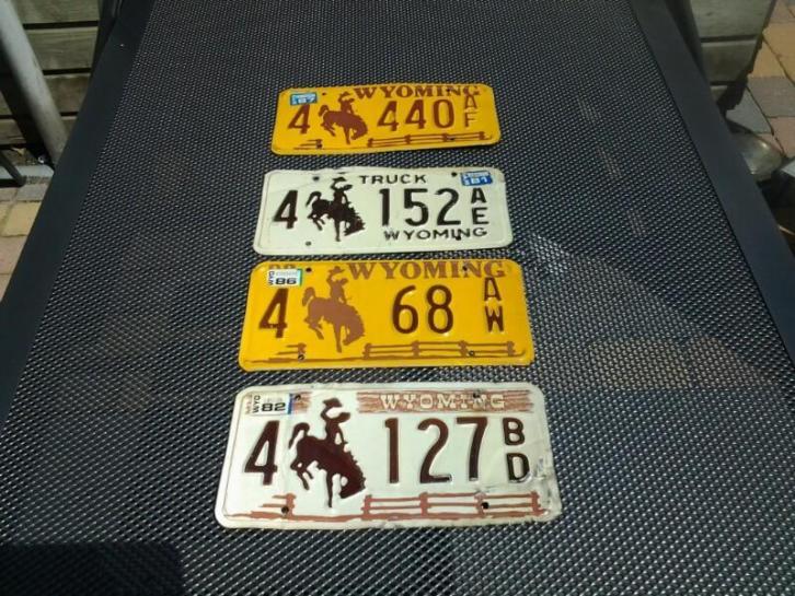 Vintage kenteken platen USA nummerbord Wyoming