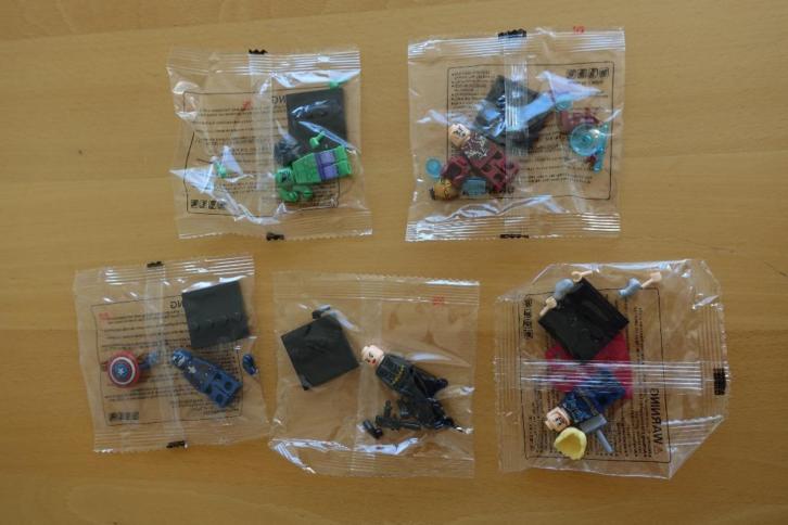Avengers poppetjes (past op Lego), 5 stuks, NIEUW