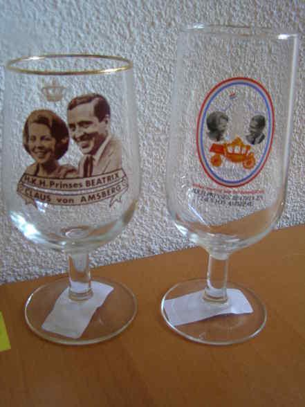 Glas huwelijk Beatrix en Claus (641) N