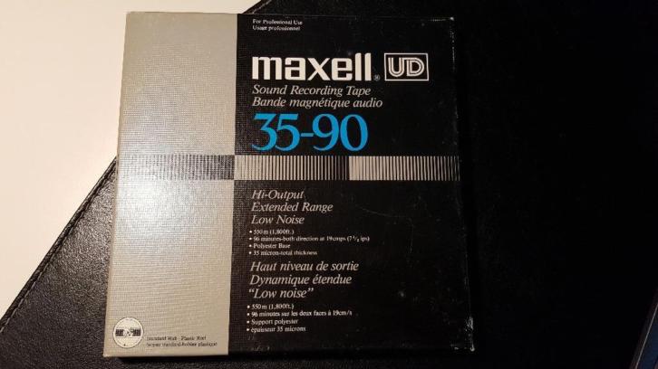 2 gebruikte(?) sound tape's - 18 cm spoel - basf en maxell