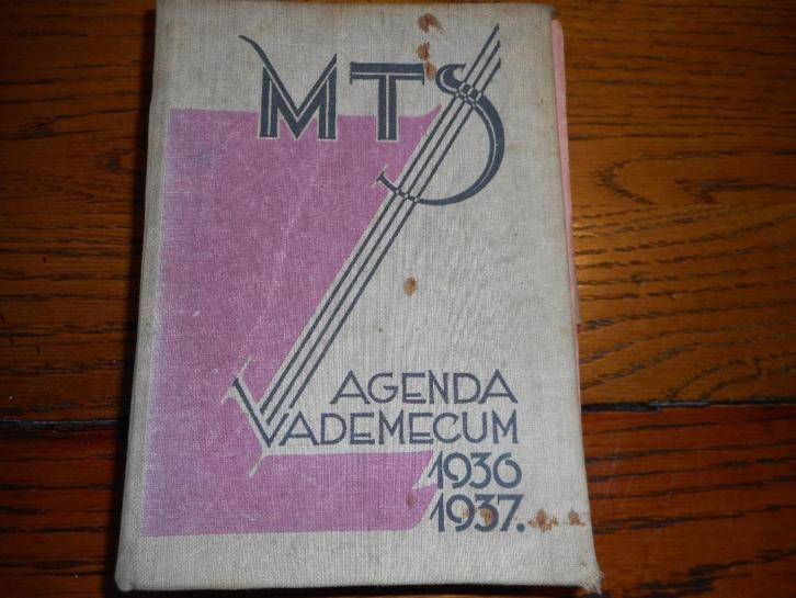 Boek MTS Vademecum uit 1936 - 1937
