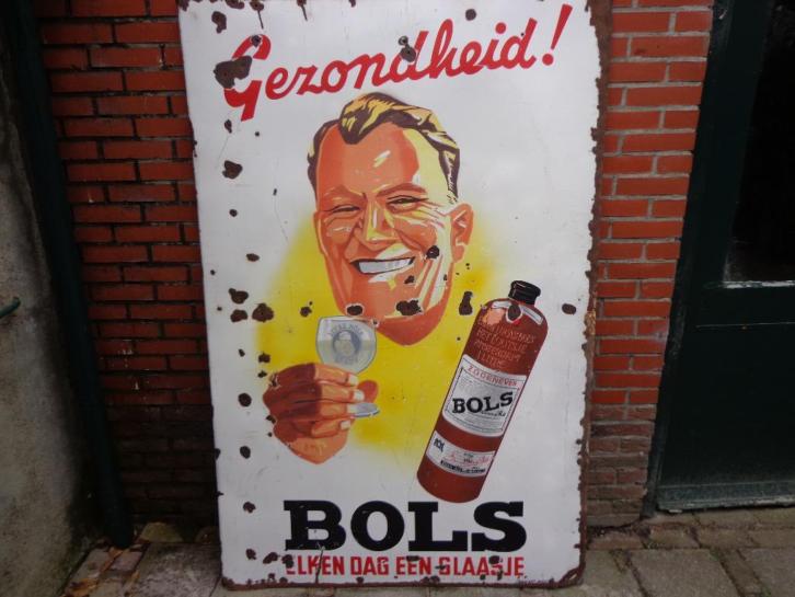 Grote Bols, emaille reclamebord 178 x 117 cm