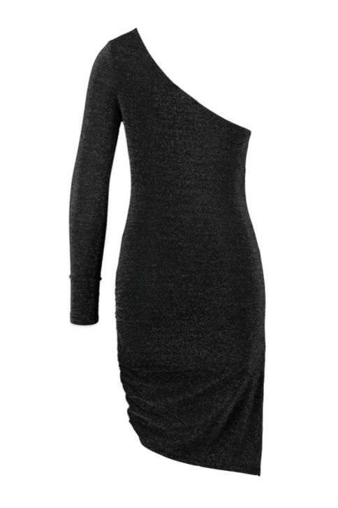 CoolCat Party dress Noneshoul Zwart voor Dames - Maat: M