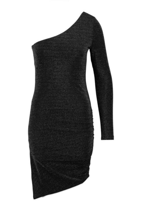 CoolCat Party dress Noneshoul Zwart voor Dames - Maat: M