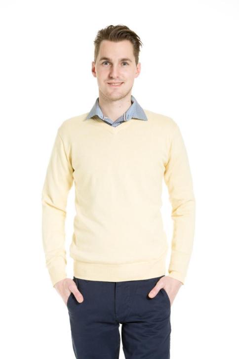 Baileys V-hals sweater, lichtgeel