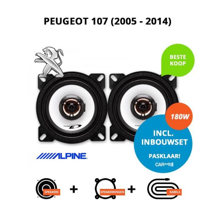 Speakers voor Peugeot 107 (2005-2014) (Pasklare speakers)