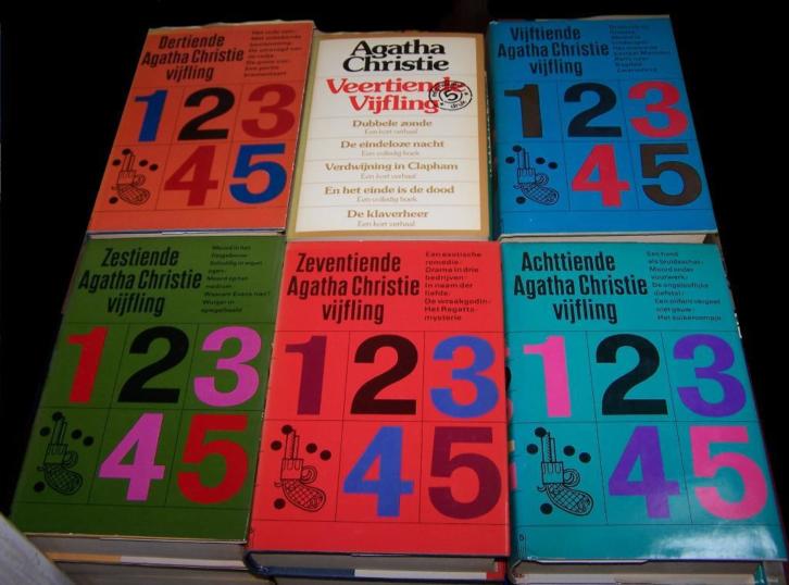 Verzameling Agatha Christie boeken (vijflingen 1-18, 9 losse