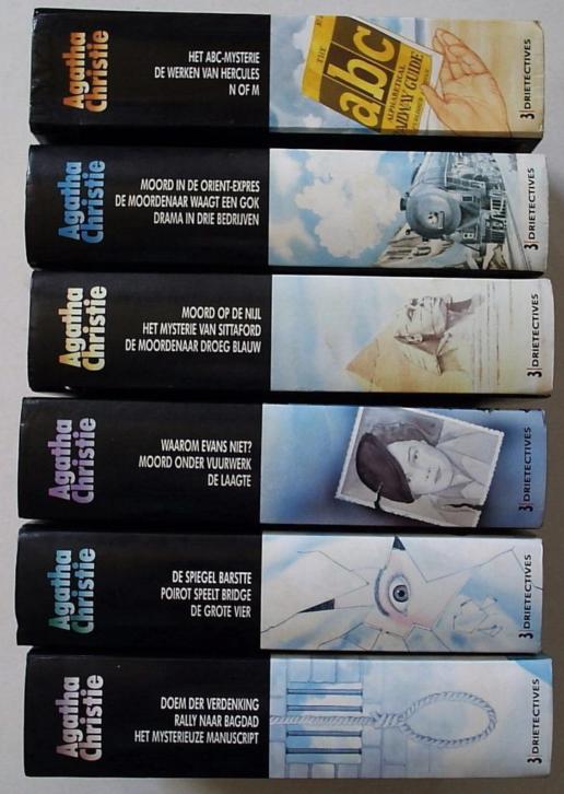 6x omnibus Agatha Christie - 3 boeken in één band