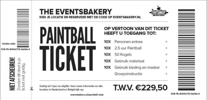 Paintball/airsoft ticket