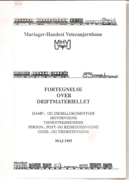 Losbladig boekje Mariager-Handest Veteranjernbane uit 1995