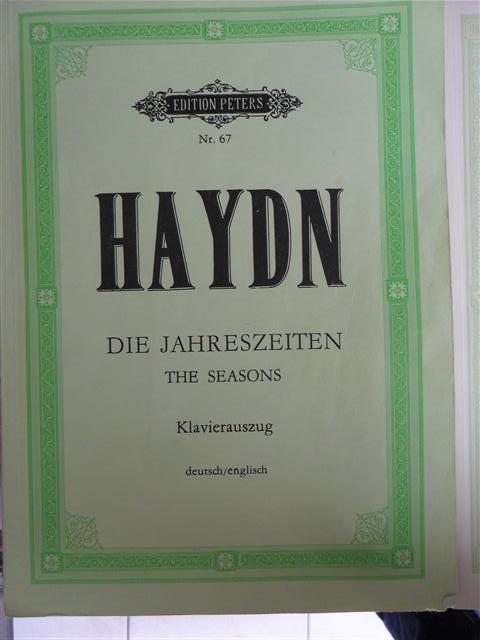 Haydn die jahreszeiten, the seasons PETERS jaargetijden