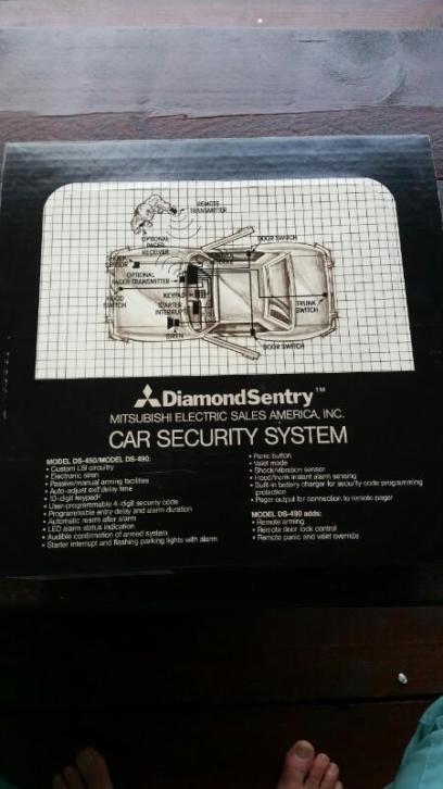 Vintage auto alarm diamond sentry mitsubishi uit 1986