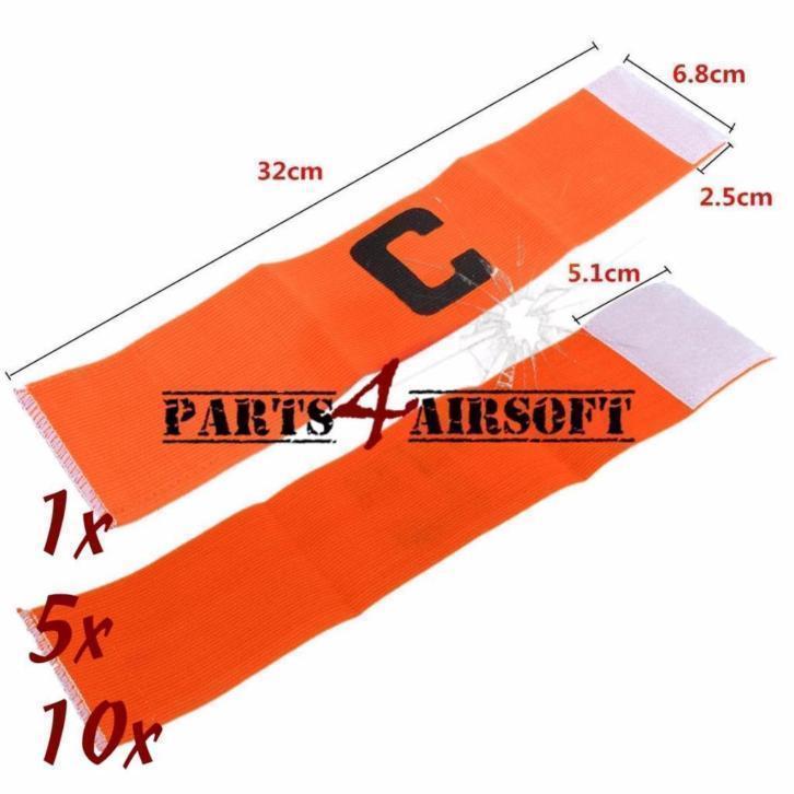 Airsoft Team Bandjes 1-5-10st Fluo Oranje | Parts4Airsoft 4