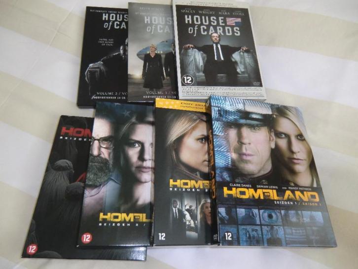 dvd's Homeland + House of cards met daarbij dvd speler !!!