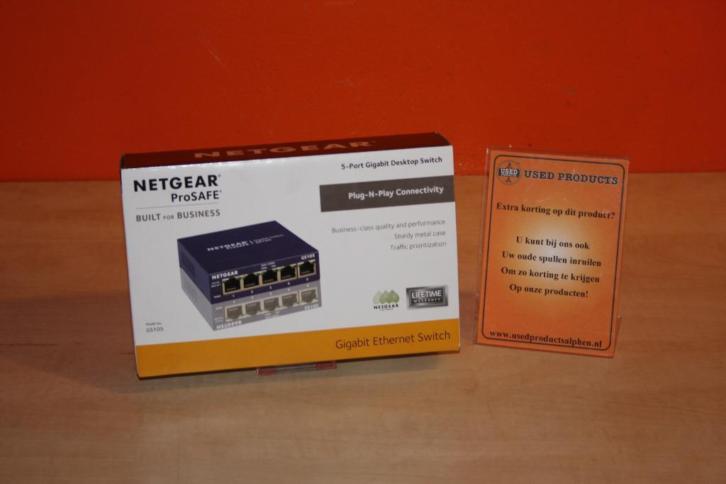 Netgear GS105GE Switch || (5-poorts) || In doos || € 14.99