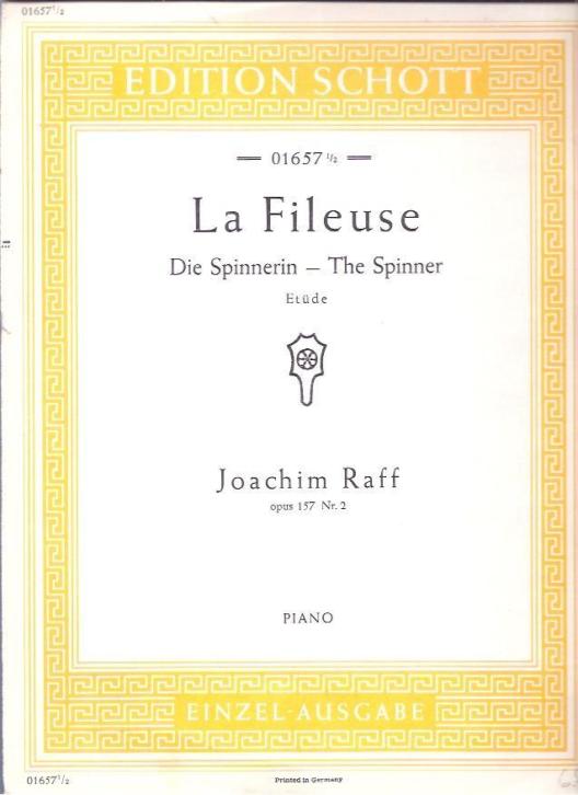 Joachim Raff: La Fileuse. Opus 157 nr. 2. Einzelausgabe.