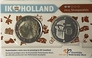 Holland Coin Card 2015(stroopwafels) met zilveren penning