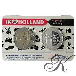 Holland CoinCard 2016(Drop) met zilveren penning